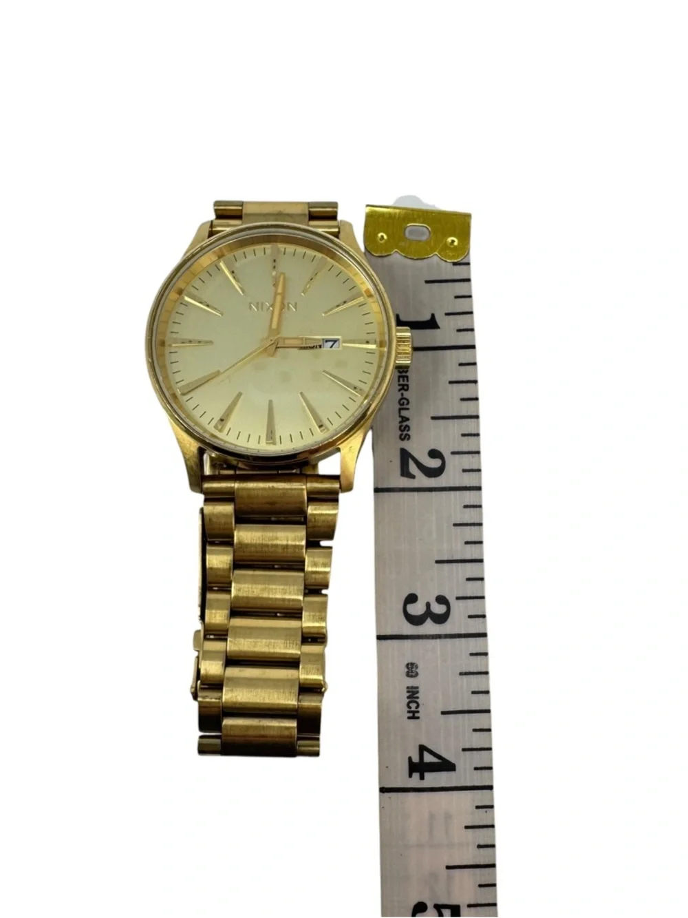 Nixon Sentry Stainless Steel Date All Gold‎ Needs Battery